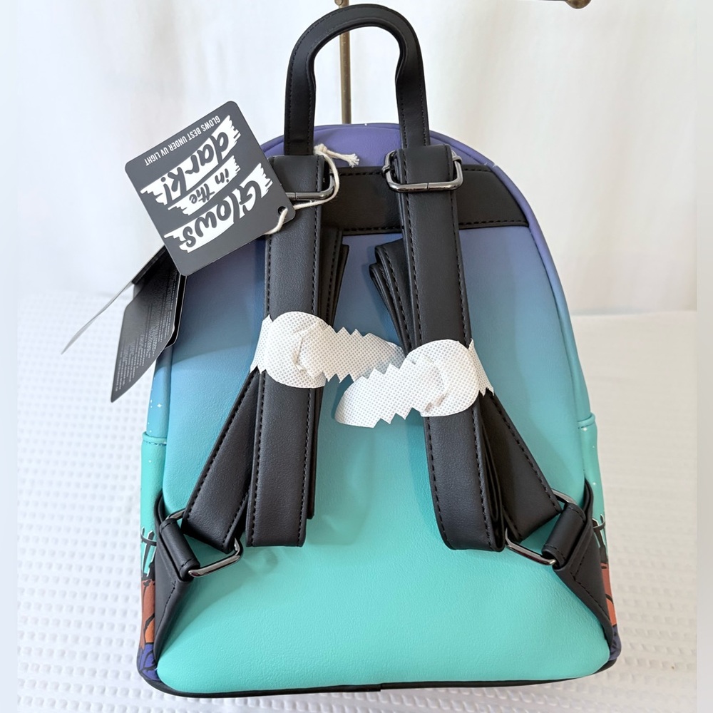 NWT LOUNGEFLY Disney Stitch Pumpkin Glow-In-The-Dark Mini Backpack - Picture 4 of 7
